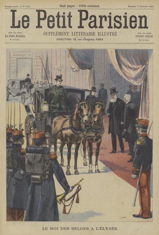 Leopold II, król Belgów, w Pałacu Elizejskim, Paryż autorstwa Fortune Louis Meaulle