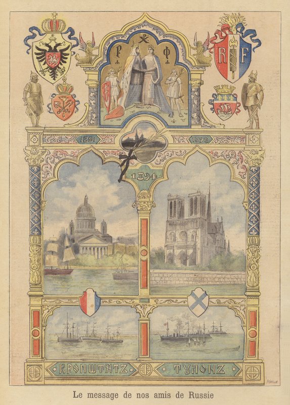 Przesłanie dobrej woli z miasta Sankt Petersburga do Francji autorstwa Fortune Louis Meaulle