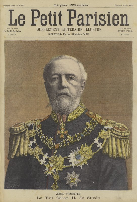 Oskar II, król Szwecji autorstwa Fortune Louis Meaulle