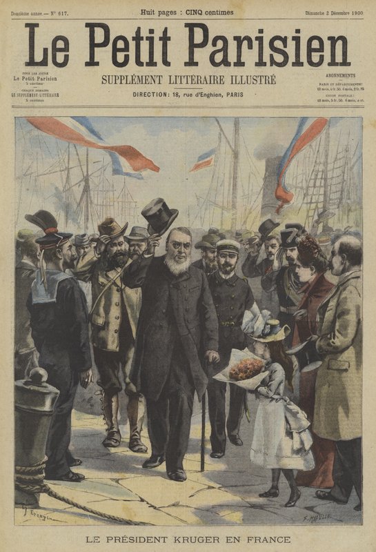 Paul Kruger, były prezydent Transwalu, przybywa do Francji autorstwa Fortune Louis Meaulle