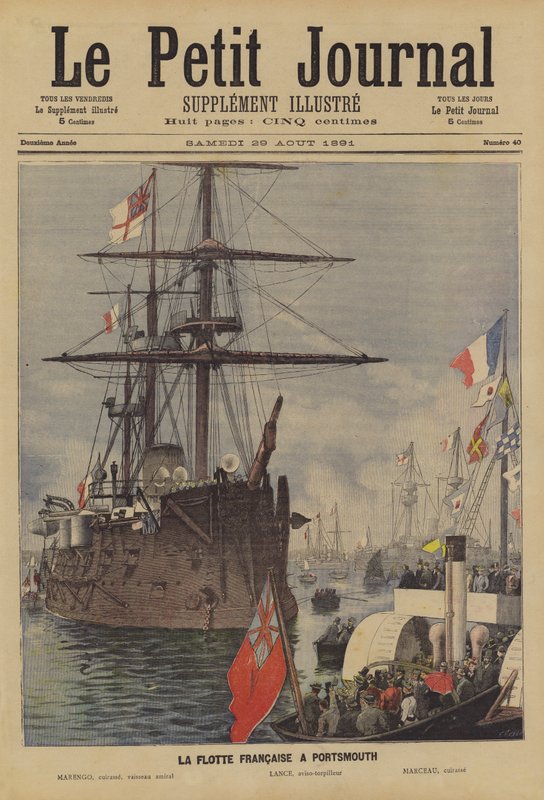 Francuska flota w Portsmouth autorstwa Fortune Louis Meaulle