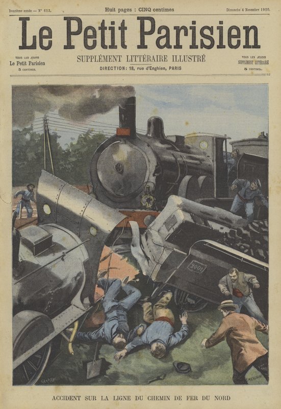 Katastrofa kolejowa na Chemin du Fer du Nord we Francji autorstwa Fortune Louis Meaulle