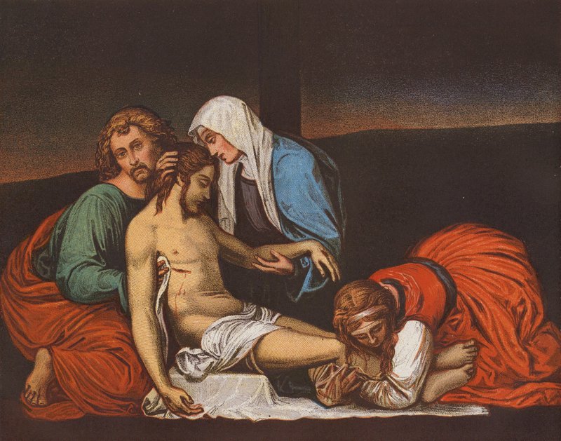 Zdjęcie z krzyża (kolorowa litografia) autorstwa Fra (1471 1517) (after) Bartolomeo