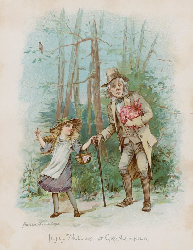 Mała Nell i jej dziadek (chromolitho) autorstwa Frances Brundage