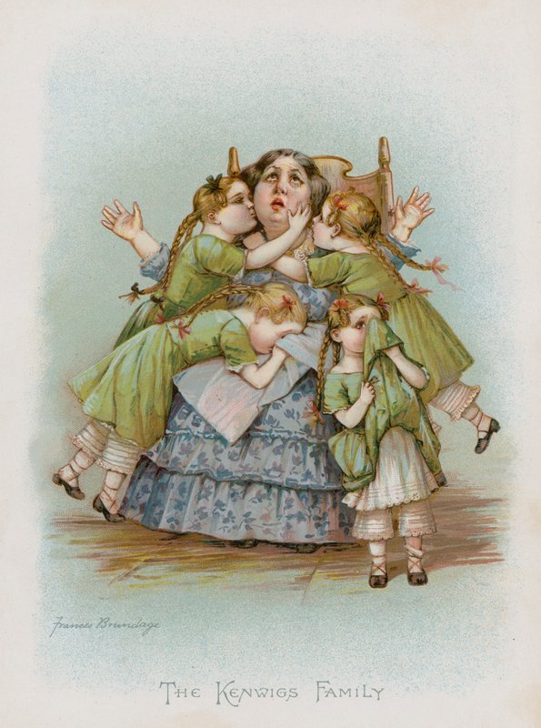 Rodzina Kenwigów (chromolitho) autorstwa Frances Brundage