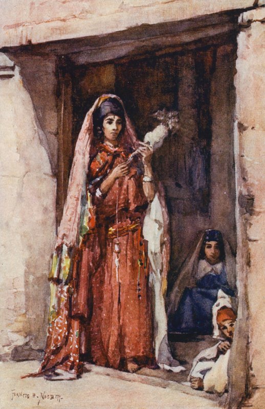 Przędzenie (druk kolorowy) autorstwa Frances Nesbitt