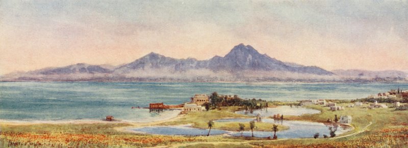 Starożytne porty Kartaginy (kolorowa litografia) autorstwa Frances Nesbitt