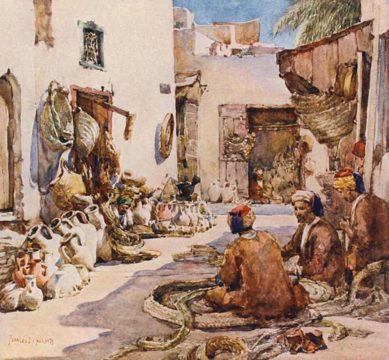 The Basket-Makers, Sousse (kolorowa litografia) autorstwa Frances Nesbitt