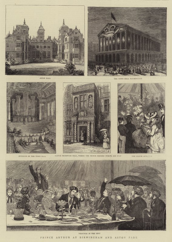 Książę Artur w Birmingham i Aston Park autorstwa Francis S. Walker