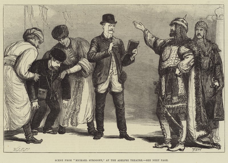 Scena z Michaela Strogoffa, w teatrze Adelphi autorstwa Francis S. Walker