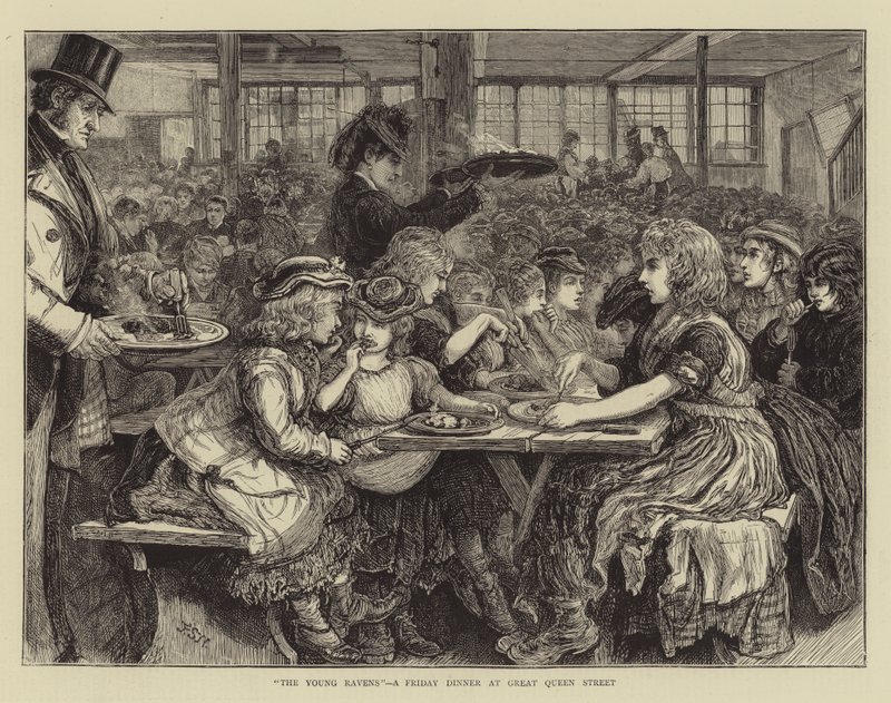 The Young Ravens, czyli piątkowa kolacja w Great Queen Street autorstwa Francis S. Walker