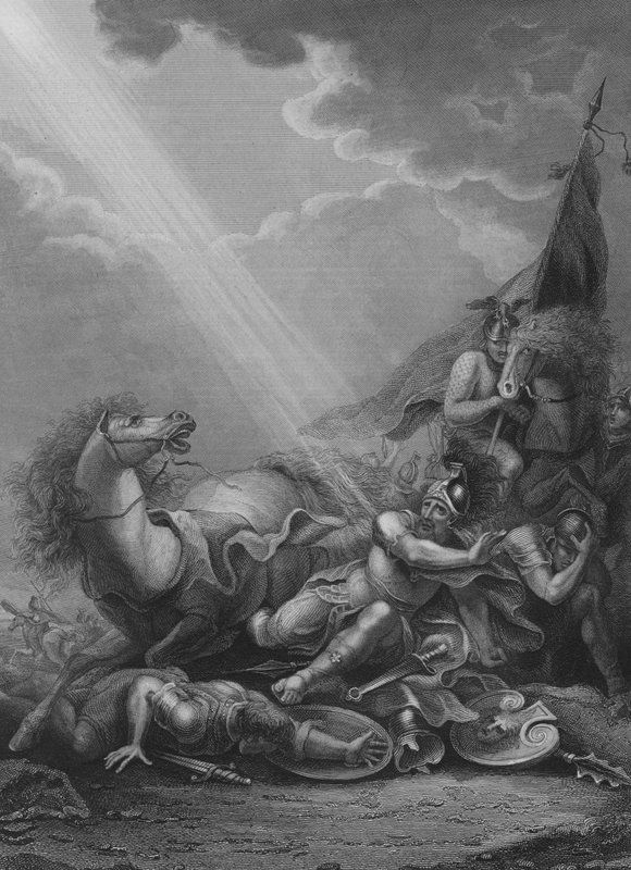 Nawrócenie św. Pawła (rycina) autorstwa Francis Bourgeois