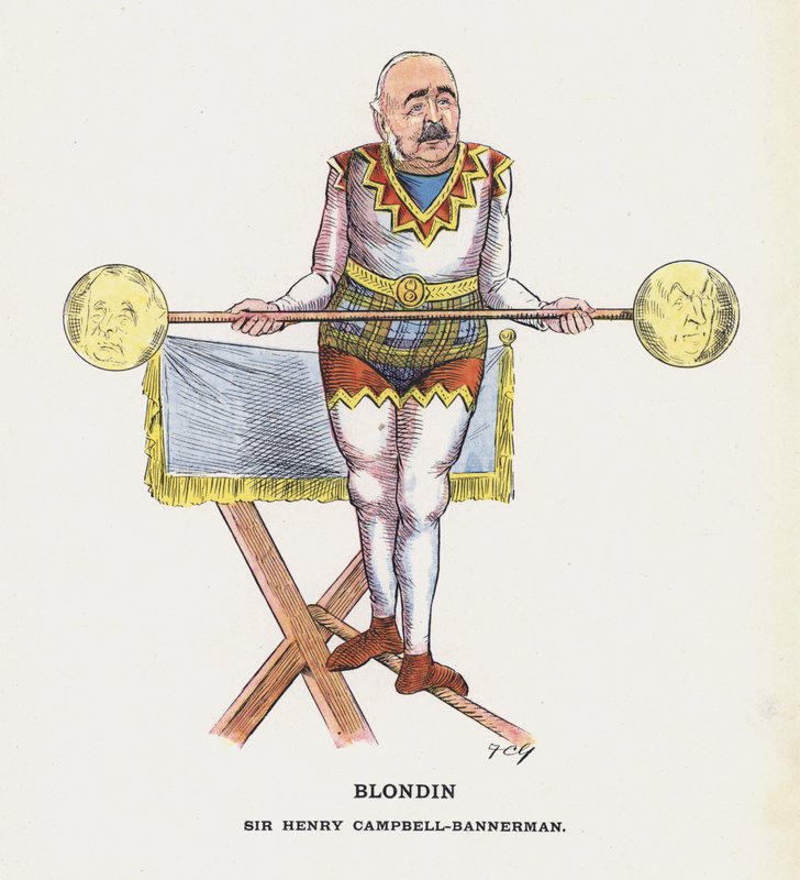 Blondin, Sir Henry Campbell-Bannerman (kolor lito) autorstwa Francis Carruthers Gould