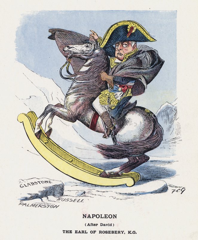 Napoleon, Po Dawidzie, hrabia Rosebery (kolor lito) autorstwa Francis Carruthers Gould