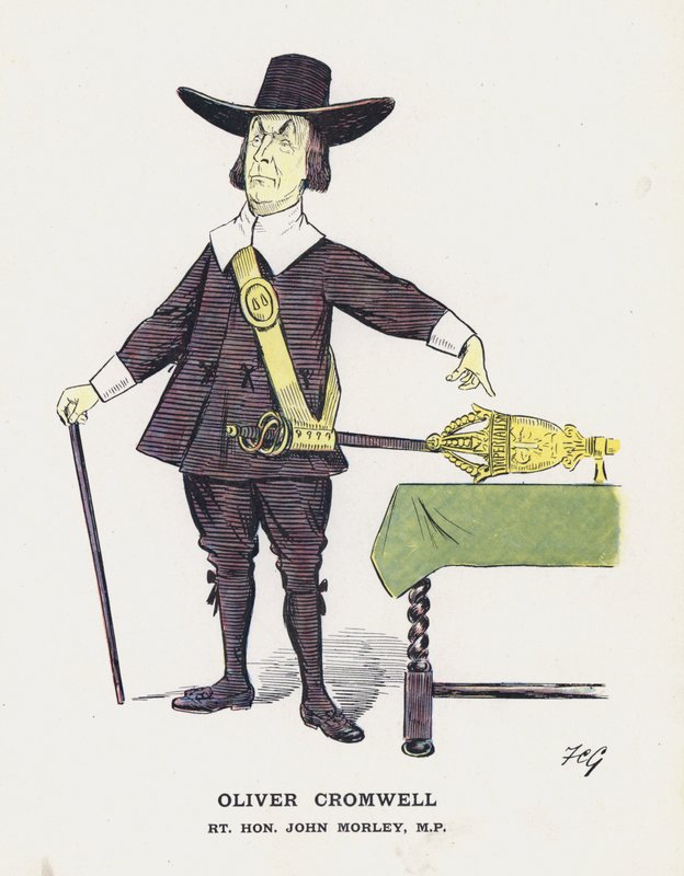 Oliver Cromwell, Rt Hon John Morley (kolor lito) autorstwa Francis Carruthers Gould