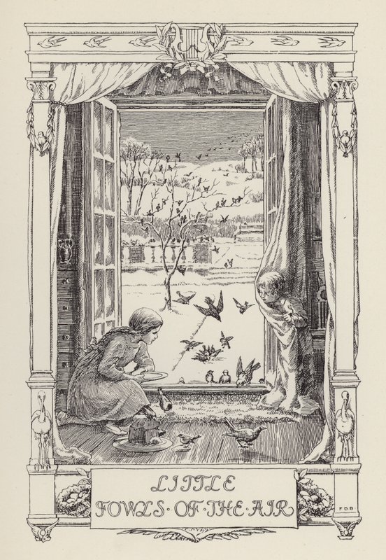 Kolejna książka z wierszami dla dzieci: Little Fowls of the Air (litho) autorstwa Francis Donkin Bedford