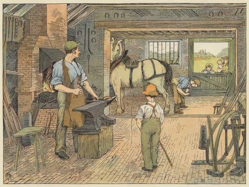 Kowal (litografia kolorowa) autorstwa Francis Donkin Bedford