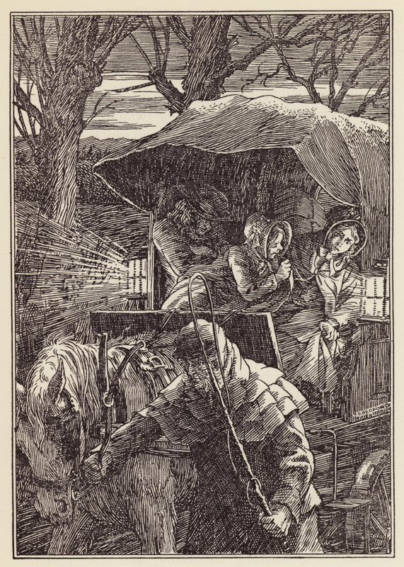 Ilustracja do Świerszcza na ognisku autorstwa Charlesa Dickensa (kolorowa litografia) autorstwa Francis Donkin Bedford