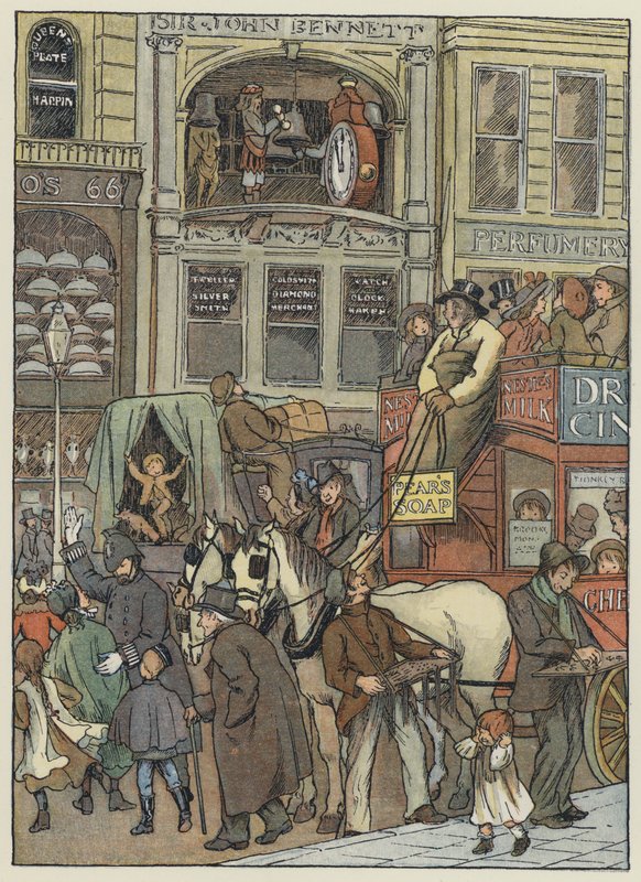 Londyn: W Cheapside (kolorowa litografia) autorstwa Francis Donkin Bedford