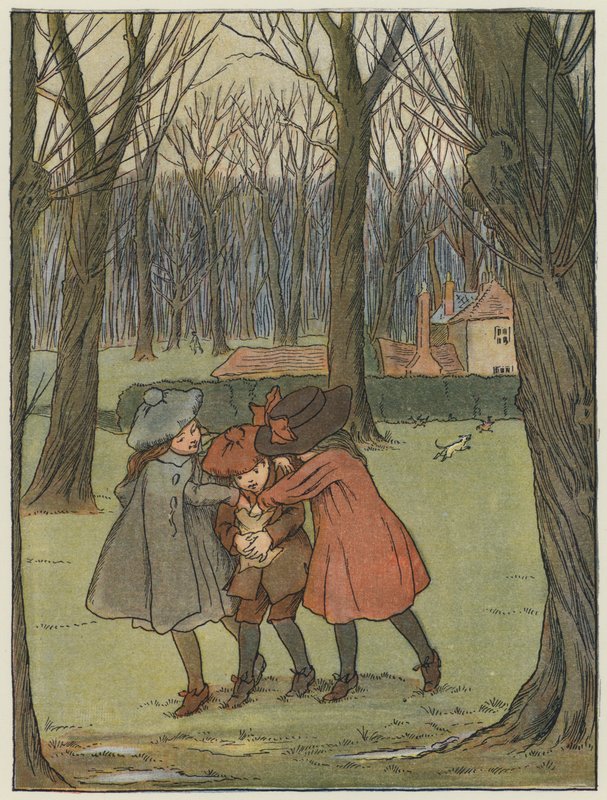 Londyn: W ogrodach Kensington (kolorowa litografia) autorstwa Francis Donkin Bedford