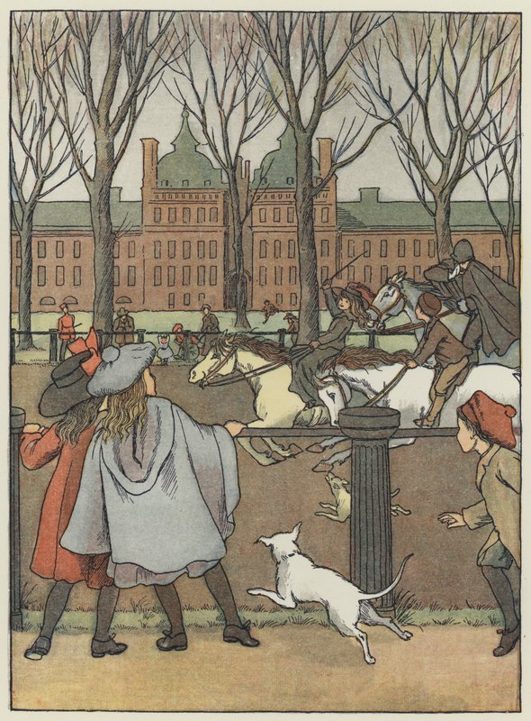 Londyn: Rotten Row (kolorowa litografia) autorstwa Francis Donkin Bedford