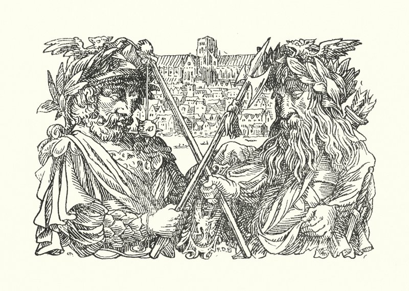 Wesoła Anglia: Stary Londyn (litografia) autorstwa Francis Donkin Bedford