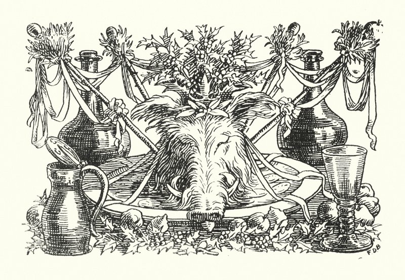 Wesoła Anglia: Lord of Misrule (litografia) autorstwa Francis Donkin Bedford