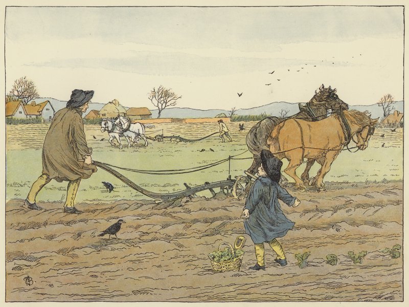 Oracz (kolorowa litografia) autorstwa Francis Donkin Bedford