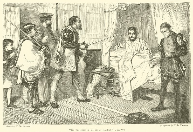 Został schwytany w swoim łóżku w Reading autorstwa Francis Wilfred Lawson