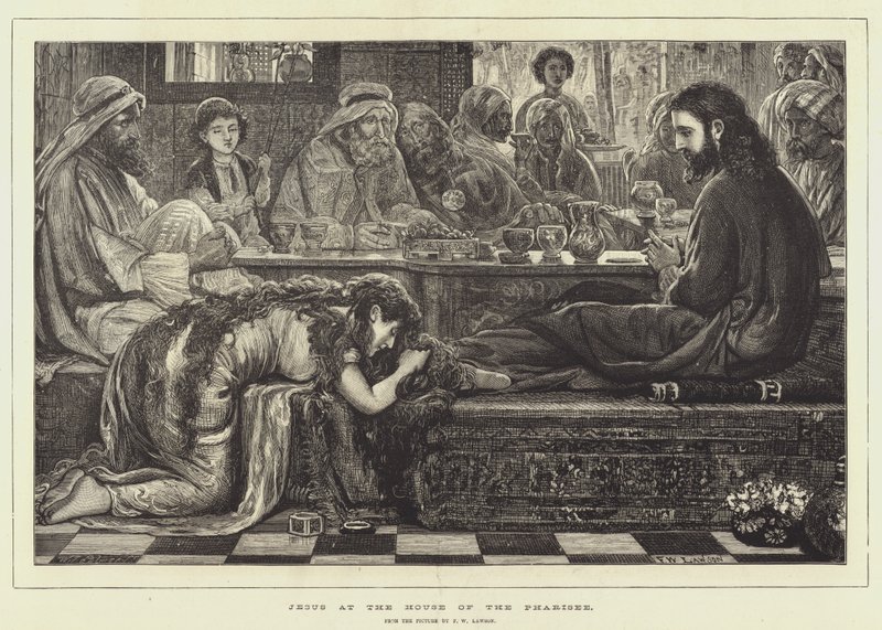 Jezus w domu faryzeusza autorstwa Francis Wilfred Lawson