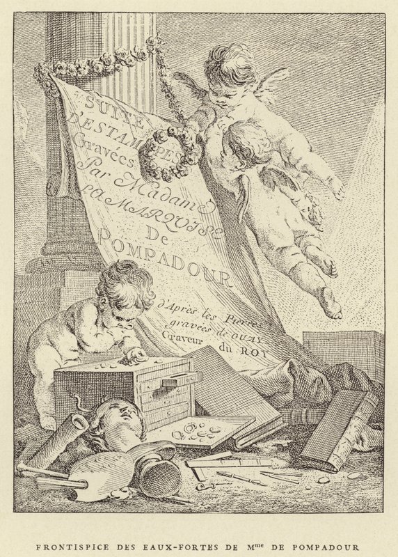Frontyspis akwafort Madame de Pompadour (grafika) autorstwa Francois (after) Boucher