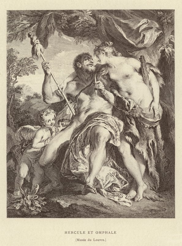 Herkules i Omphale autorstwa Francois (after) Boucher