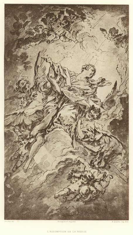 Wniebowzięcie Najświętszej Maryi Panny (rycina) autorstwa Francois (after) Boucher