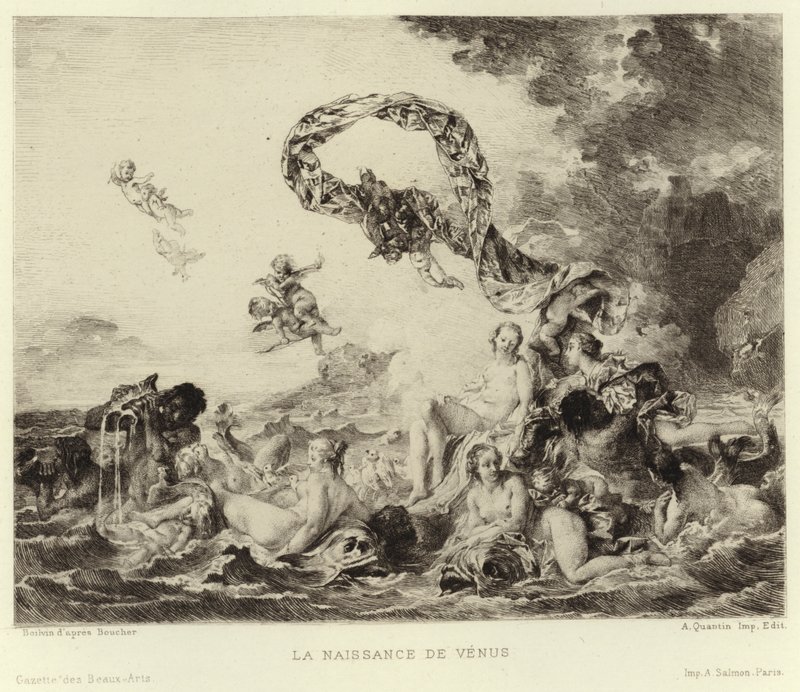Narodziny Wenus (rycina) autorstwa Francois (after) Boucher