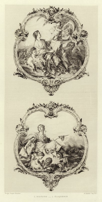 Historia, elokwencja (grafika) autorstwa Francois (after) Boucher