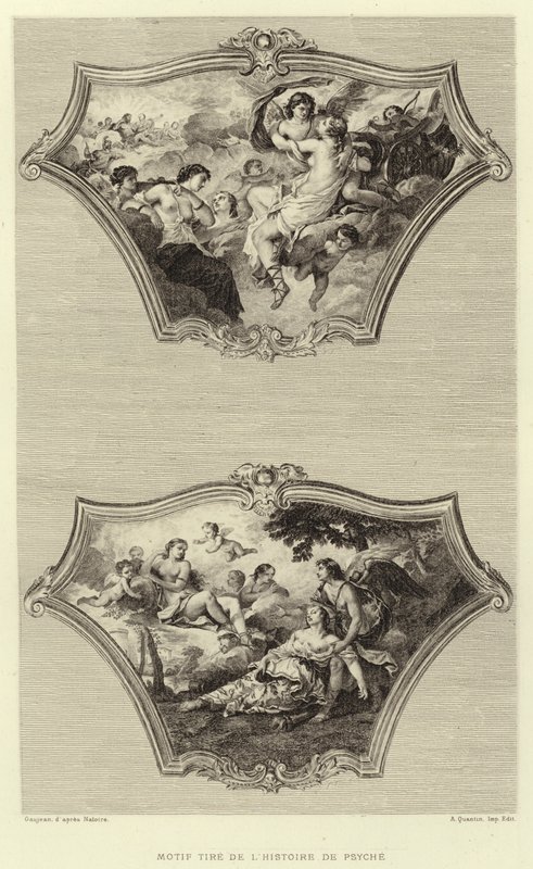 Wzór Opony z opowieści o Psyche (grawerunek) autorstwa Francois (after) Boucher