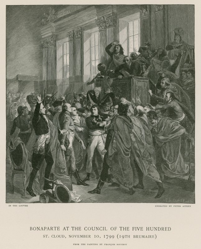 Bonaparte na Soborze Pięciuset autorstwa Francois Bouchot