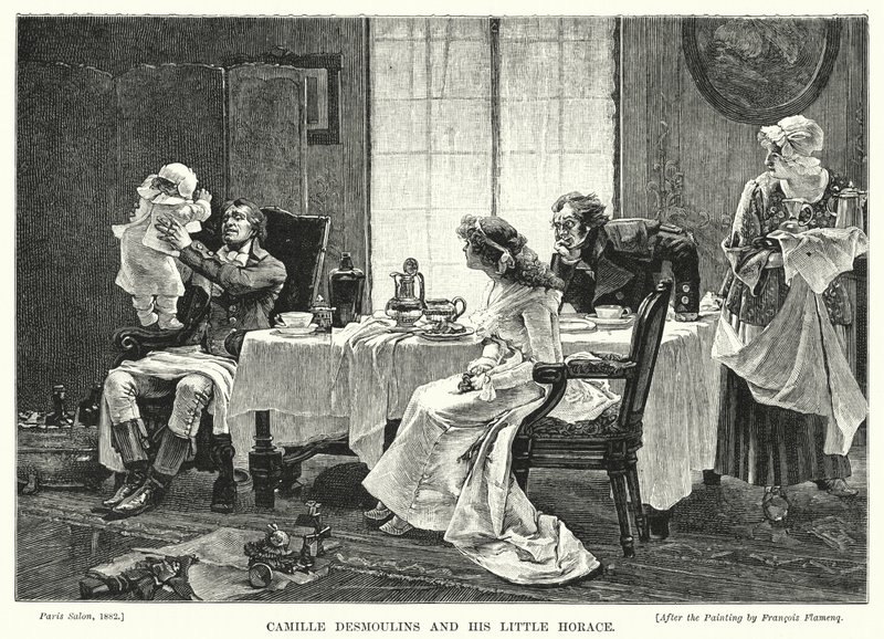 Camille Desmoulins i jego Mały Horacy autorstwa Francois Flameng