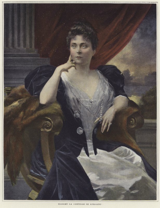 Portret Madame la Cometesse de Kersaint autorstwa Francois Flameng