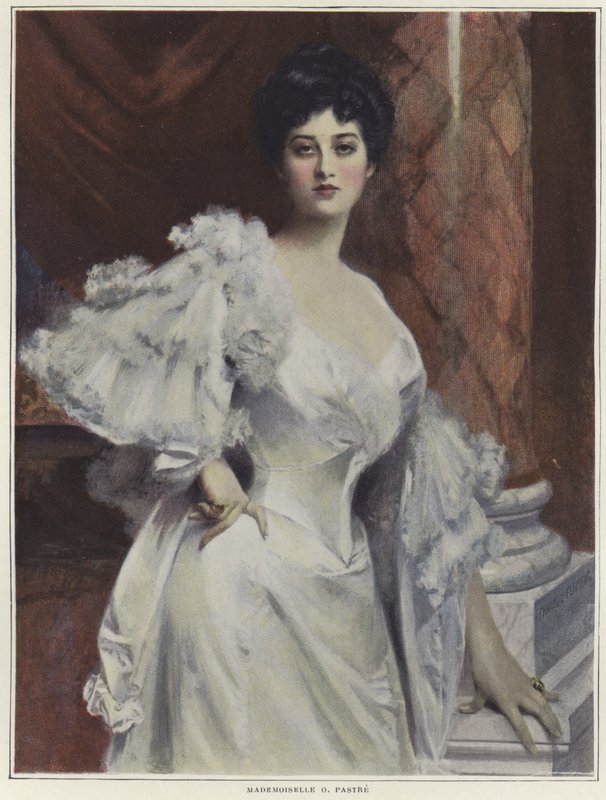 Portret Mademoiselle O Pastre autorstwa Francois Flameng