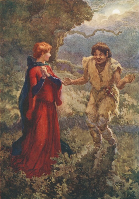 Comus in the Woods, z Comus Johna Miltona autorstwa Frank Adams