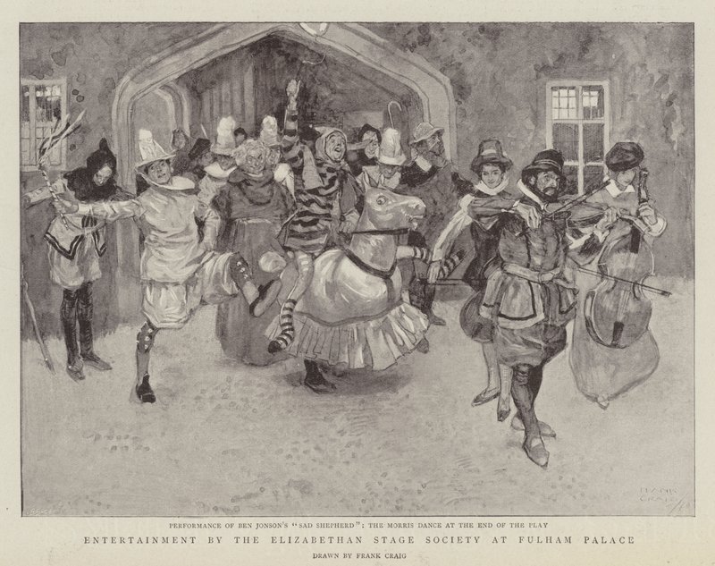 Rozrywka Elżbietańskiego Towarzystwa Sceny w Fulham Palace autorstwa Frank Craig