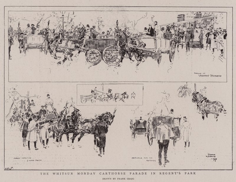 Parada Carthorse w Zielone Świątki w Regent