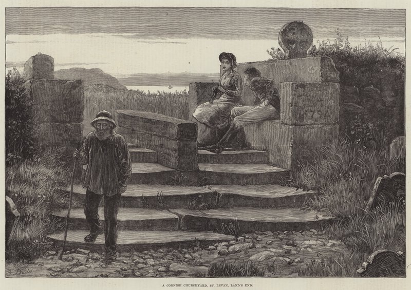 Kornwalijski cmentarz, St Levan, Land