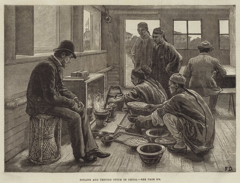 Gotowanie i testowanie opium w Chinach autorstwa Frank Dadd