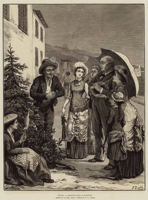 Kupowanie choinki w Mentone autorstwa Frank Dadd