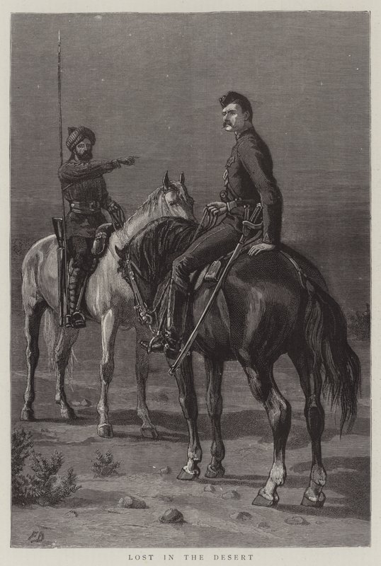 Zagubieni na pustyni autorstwa Frank Dadd