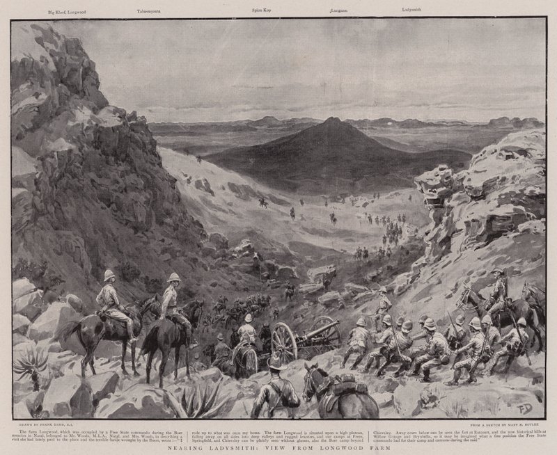 Okolice Ladysmith, widok z farmy Longwood autorstwa Frank Dadd