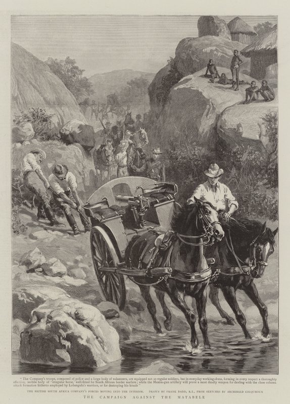 Kampania przeciwko Matabele autorstwa Frank Dadd