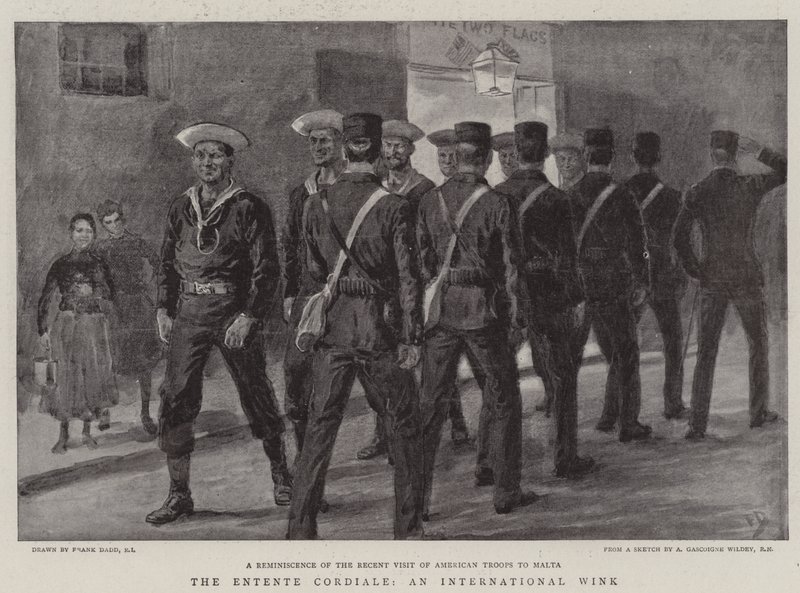Entente Cordiale, międzynarodowe mrugnięcie autorstwa Frank Dadd